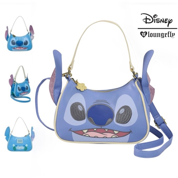 Loungefly Handbags - Loungefly Disney Lilo & Stitch Floral Stitch Figural Crossbody Bag - Exclusive 🆕